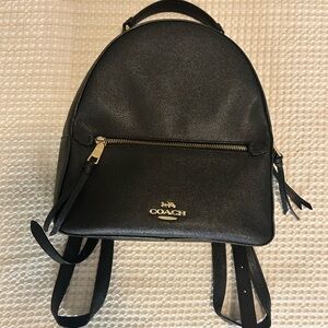 Coach Black Leather Bag - Small Backpack